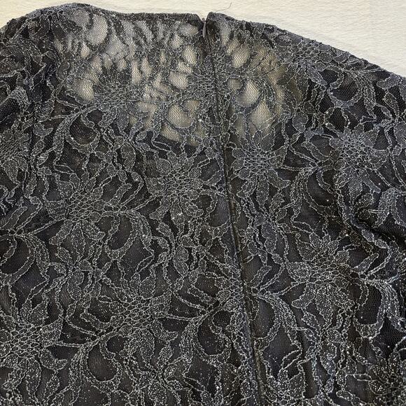 XSCAPE Full Length Dress Womens 18W Gray Lace Zip Lined Evening Gown Orig $300 - Picture 9 of 10